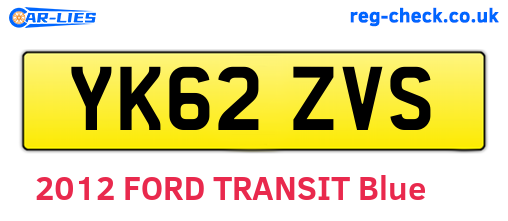 YK62ZVS are the vehicle registration plates.