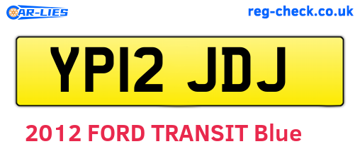YP12JDJ are the vehicle registration plates.