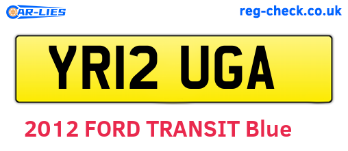YR12UGA are the vehicle registration plates.