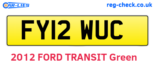 FY12WUC are the vehicle registration plates.
