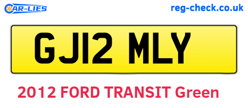 GJ12MLY are the vehicle registration plates.