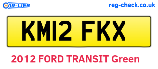 KM12FKX are the vehicle registration plates.