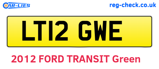 LT12GWE are the vehicle registration plates.
