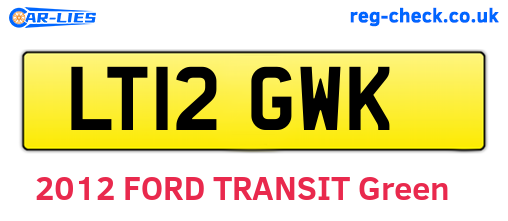 LT12GWK are the vehicle registration plates.