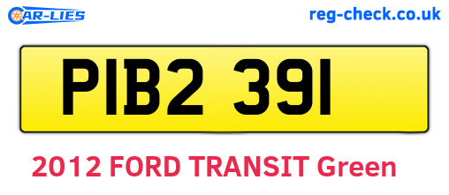 PIB2391 are the vehicle registration plates.