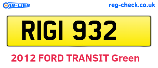 RIG1932 are the vehicle registration plates.