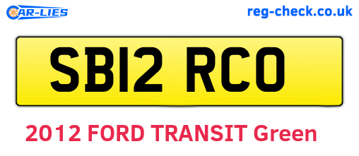 SB12RCO are the vehicle registration plates.
