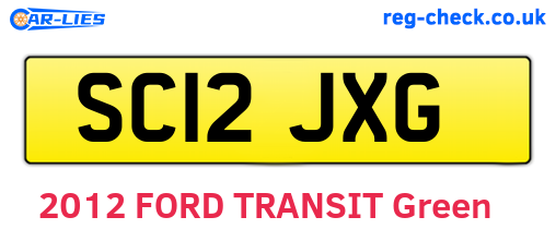 SC12JXG are the vehicle registration plates.