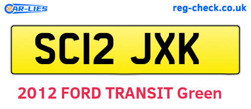 SC12JXK are the vehicle registration plates.