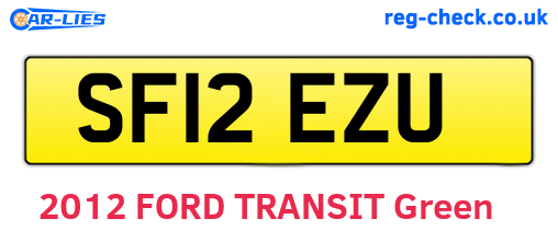 SF12EZU are the vehicle registration plates.