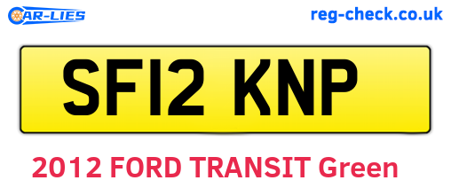 SF12KNP are the vehicle registration plates.