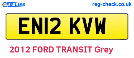EN12KVW are the vehicle registration plates.