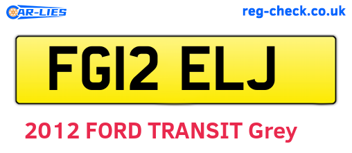 FG12ELJ are the vehicle registration plates.