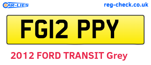 FG12PPY are the vehicle registration plates.