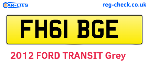 FH61BGE are the vehicle registration plates.