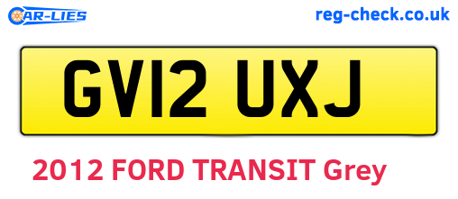 GV12UXJ are the vehicle registration plates.