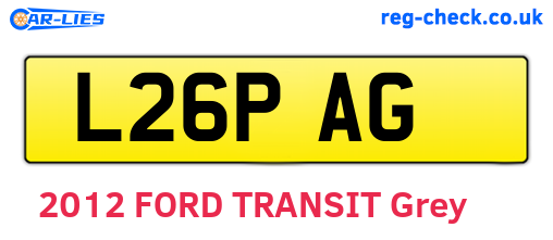 L26PAG are the vehicle registration plates.