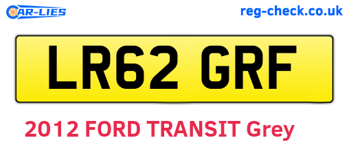 LR62GRF are the vehicle registration plates.