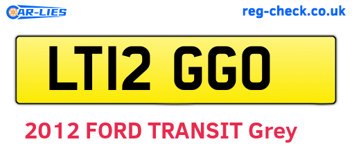 LT12GGO are the vehicle registration plates.
