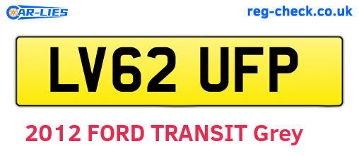 LV62UFP are the vehicle registration plates.