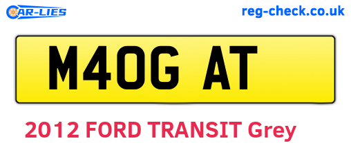 M40GAT are the vehicle registration plates.