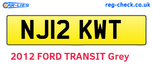 NJ12KWT are the vehicle registration plates.