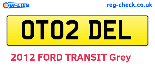 OT02DEL are the vehicle registration plates.