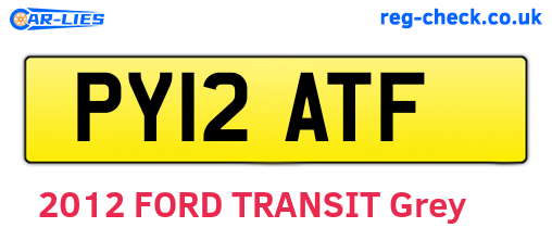 PY12ATF are the vehicle registration plates.