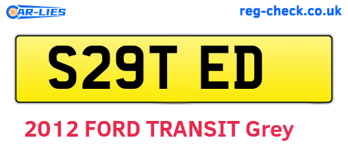 S29TED are the vehicle registration plates.