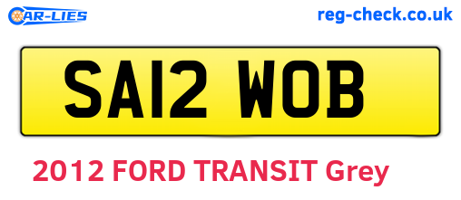 SA12WOB are the vehicle registration plates.
