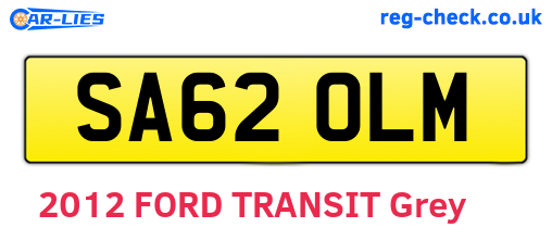 SA62OLM are the vehicle registration plates.