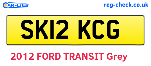 SK12KCG are the vehicle registration plates.