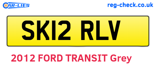 SK12RLV are the vehicle registration plates.