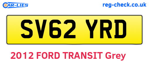 SV62YRD are the vehicle registration plates.