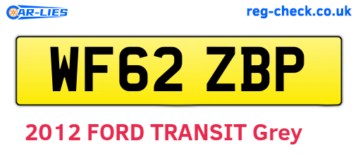 WF62ZBP are the vehicle registration plates.