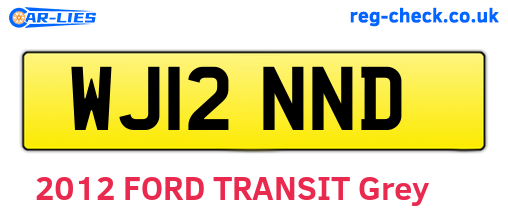 WJ12NND are the vehicle registration plates.