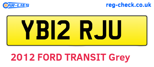 YB12RJU are the vehicle registration plates.