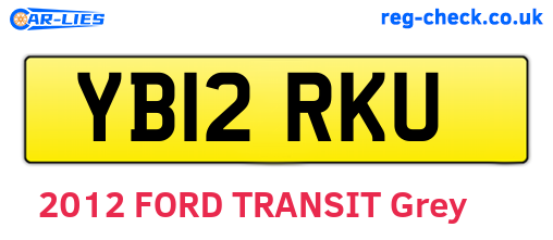 YB12RKU are the vehicle registration plates.