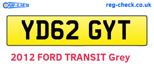 YD62GYT are the vehicle registration plates.