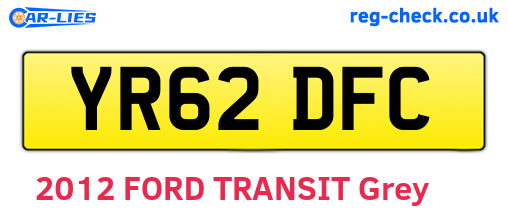 YR62DFC are the vehicle registration plates.