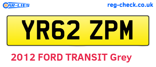 YR62ZPM are the vehicle registration plates.