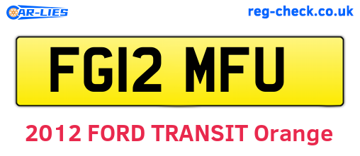 FG12MFU are the vehicle registration plates.