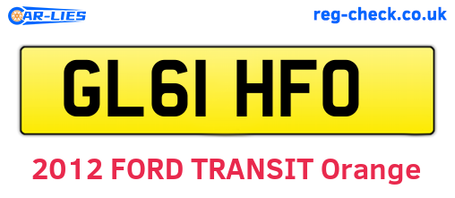 GL61HFO are the vehicle registration plates.