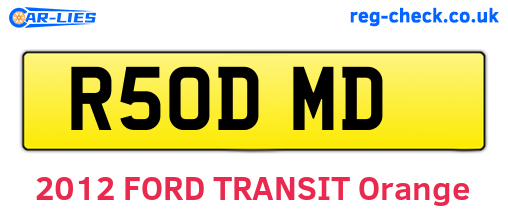R50DMD are the vehicle registration plates.
