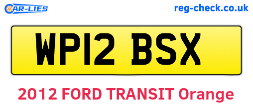 WP12BSX are the vehicle registration plates.