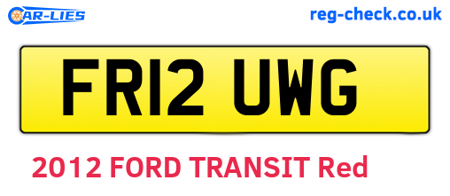 FR12UWG are the vehicle registration plates.