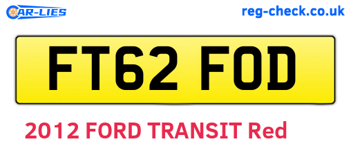 FT62FOD are the vehicle registration plates.