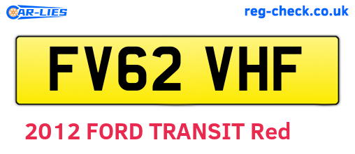 FV62VHF are the vehicle registration plates.