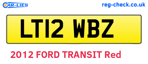 LT12WBZ are the vehicle registration plates.