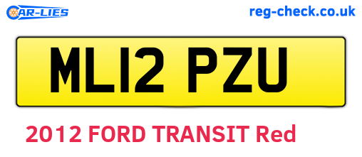ML12PZU are the vehicle registration plates.